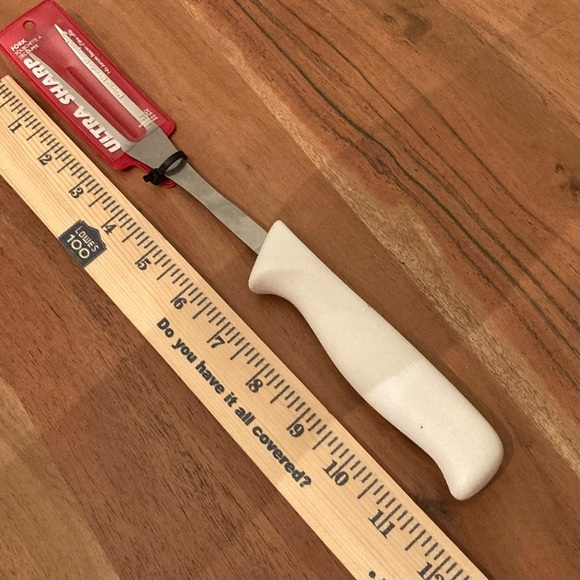 Quikut Stainless Steel Kitchen Fork with White Plastic Handle | Never Used - Picture 8 of 8